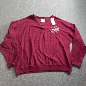 Freeze Nasa Sweatshirt Burgundy Size XL NWT Retail $34